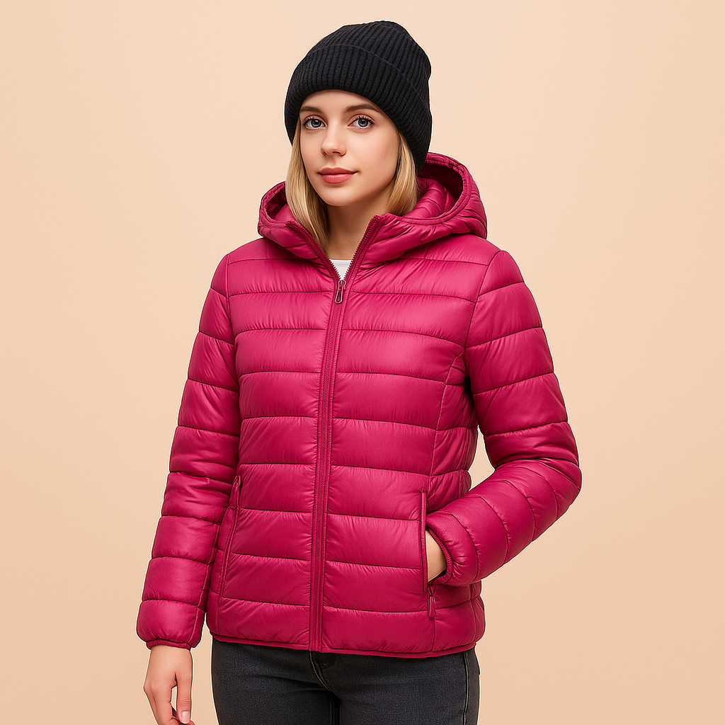 Women’s Short Down Jacket – Lightweight, Warm and Hooded