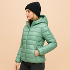 Women’s Short Down Jacket – Lightweight, Warm and Hooded