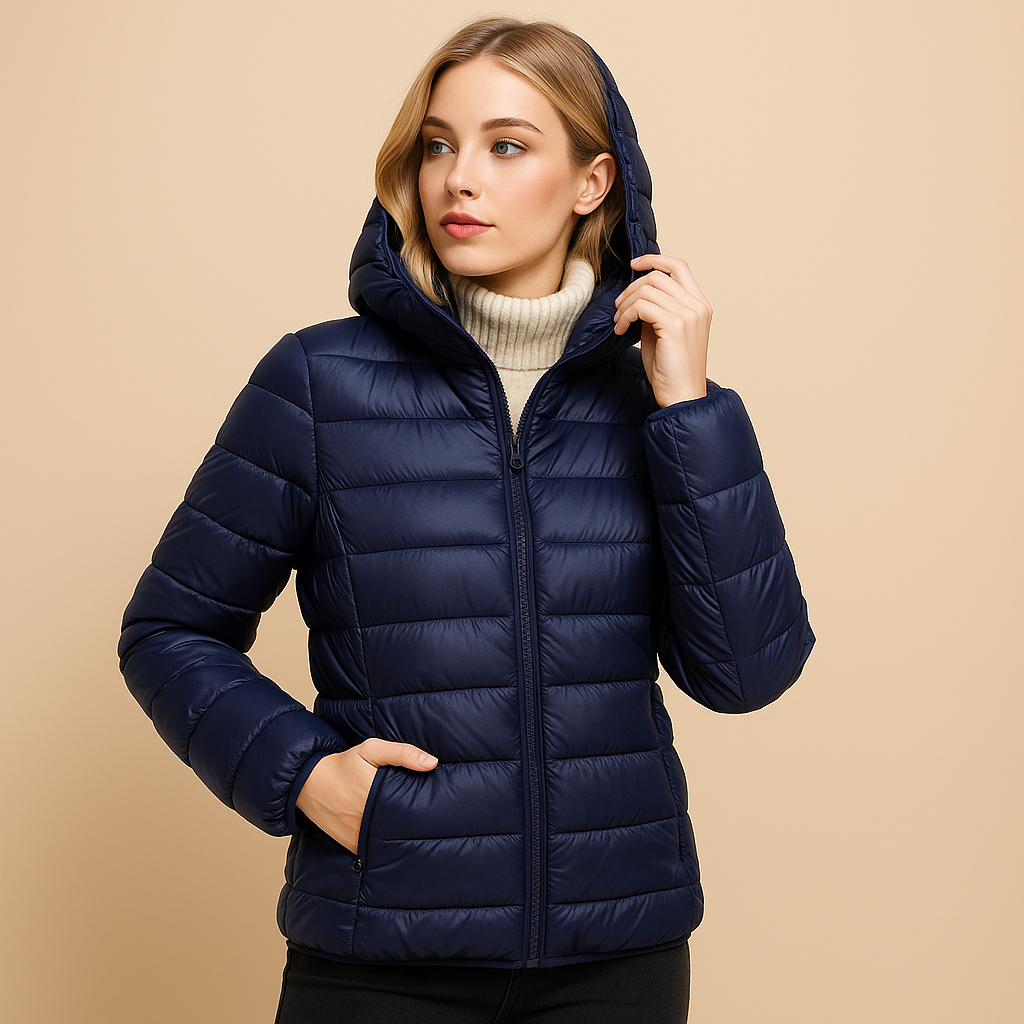Women’s Short Down Jacket – Lightweight, Warm and Hooded