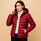 Women’s Short Down Jacket – Lightweight, Warm and Hooded