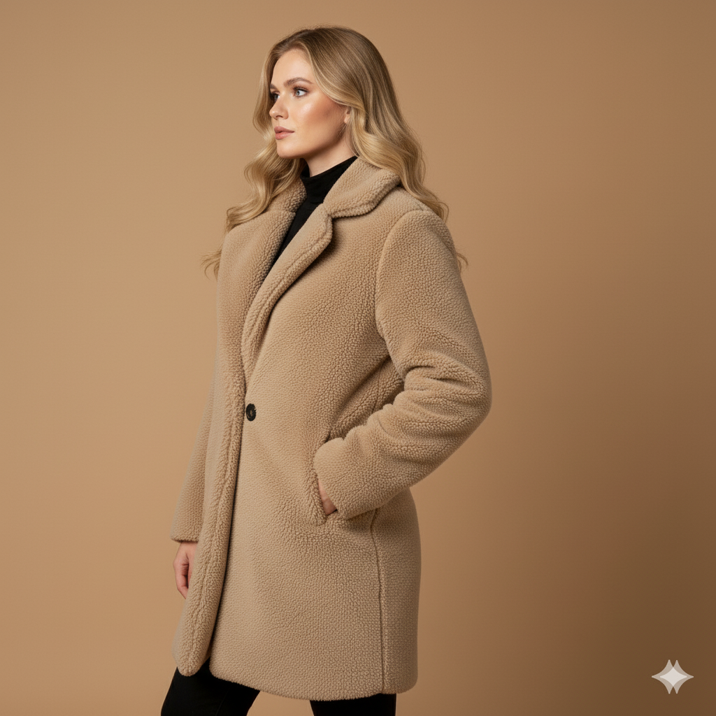 Women’s Fur Coat – Warm Mid-Length Winter Fashion
