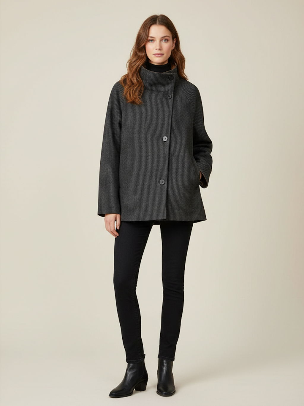 Women’s Short Trench Coat – Double-Sided, Casual and Chic