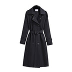 Women’s Classic Belted Trench Coat – Elegant Long Lightweight Jacket