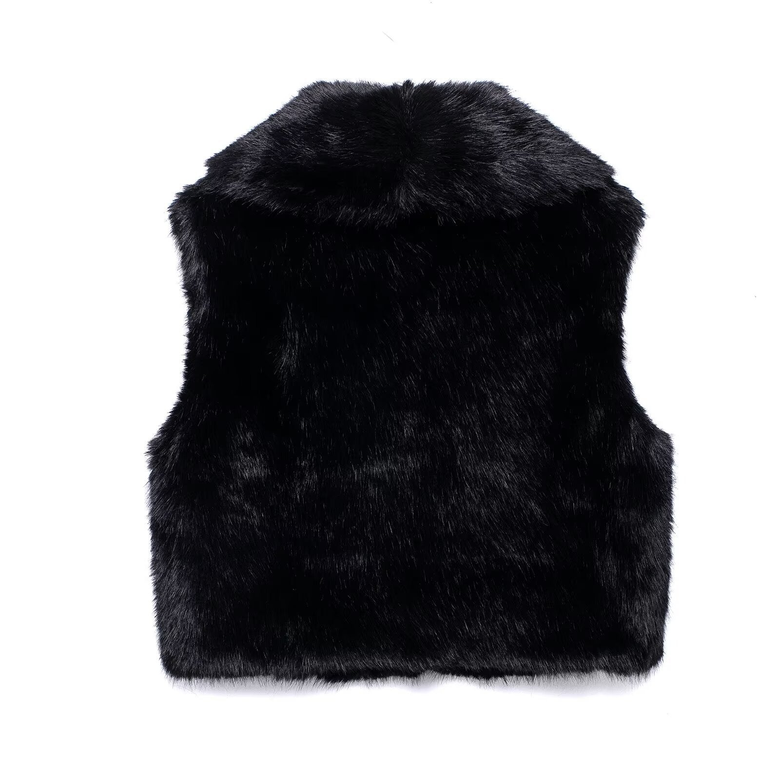 Women’s Fur Vest – Sleeveless Cardigan Style Outerwear